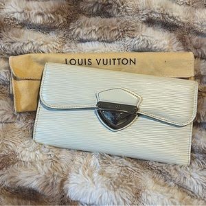 Authentic Louis Vuitton Eugenie Wallet in white epi leather